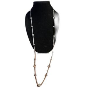 Lia Sophia Silver Tone Long Necklace